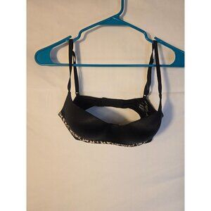 Victorias Secret Balconette Bra Size 32D Black Leopard‎ Print